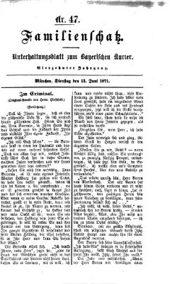 Familienschatz (Bayerischer Kurier) Dienstag 13. Juni 1871