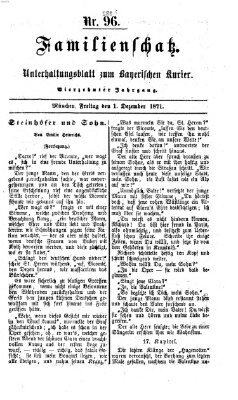 Familienschatz (Bayerischer Kurier) Freitag 1. Dezember 1871