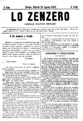 Lo Zenzero Dienstag 26. August 1862