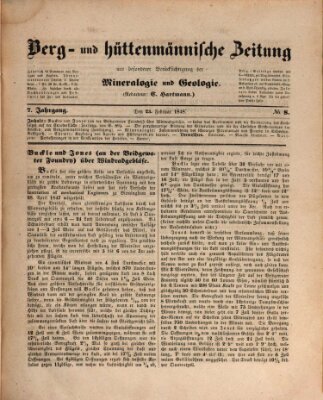 Berg- und hüttenmännische Zeitung Mittwoch 23. Februar 1848