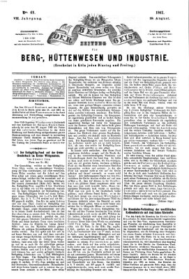 Der Berggeist Freitag 29. August 1862