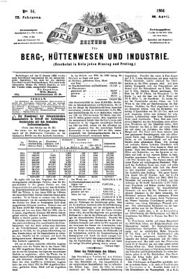 Der Berggeist Dienstag 26. April 1864