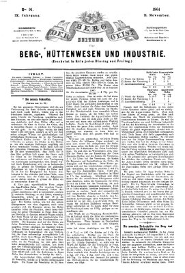 Der Berggeist Freitag 11. November 1864