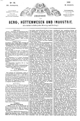 Der Berggeist Freitag 12. August 1870