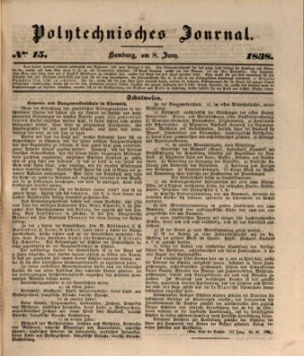 Polytechnisches Journal Freitag 8. Juni 1838
