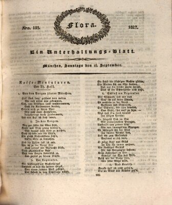 Flora (Baierische National-Zeitung) Sonntag 16. September 1827