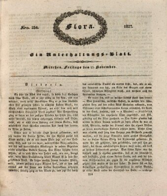 Flora (Baierische National-Zeitung) Freitag 23. November 1827