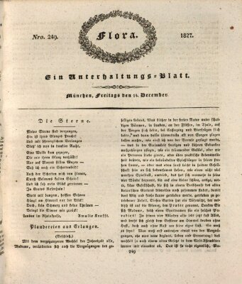 Flora (Baierische National-Zeitung) Freitag 14. Dezember 1827