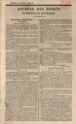 Journal des débats politiques et littéraires Sonntag 16. August 1818
