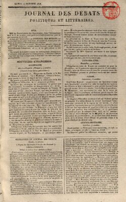 Journal des débats politiques et littéraires Montag 12. Oktober 1818