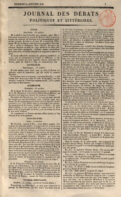Journal des débats politiques et littéraires Freitag 30. Oktober 1818