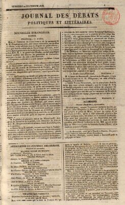 Journal des débats politiques et littéraires Freitag 20. November 1818