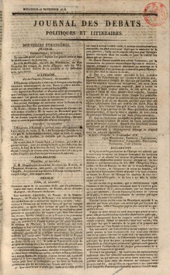 Journal des débats politiques et littéraires Mittwoch 25. November 1818