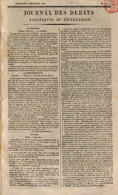 Journal des débats politiques et littéraires Sonntag 6. Dezember 1818