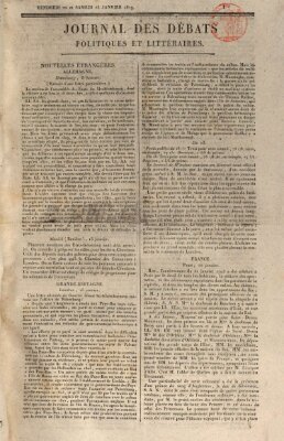 Journal des débats politiques et littéraires Freitag 22. Januar 1819
