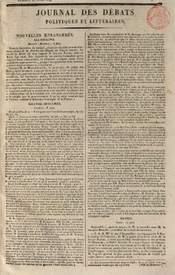 Journal des débats politiques et littéraires Samstag 12. Juni 1819