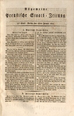 Allgemeine preußische Staats-Zeitung Dienstag 26. Januar 1819