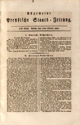 Allgemeine preußische Staats-Zeitung Dienstag 12. Oktober 1819