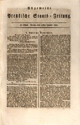 Allgemeine preußische Staats-Zeitung Samstag 29. Januar 1820