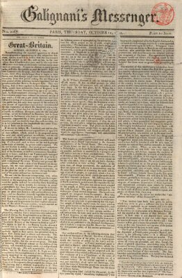 Galignani's messenger Donnerstag 11. Oktober 1821