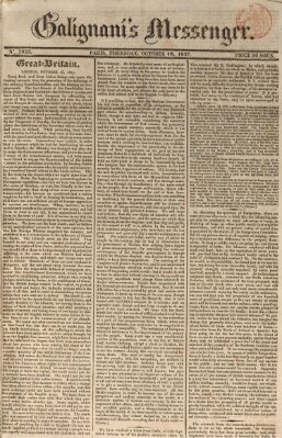 Galignani's messenger Donnerstag 18. Oktober 1827