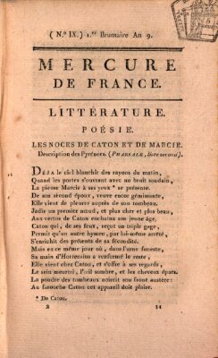 Mercure de France Donnerstag 23. Oktober 1800