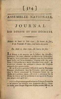 Journal des débats et des décrets Freitag 18. Juni 1790