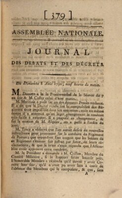 Journal des débats et des décrets Sonntag 8. August 1790