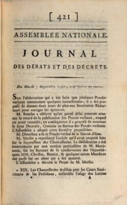 Journal des débats et des décrets Dienstag 7. September 1790