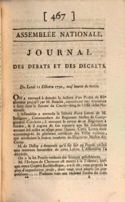 Journal des débats et des décrets Montag 11. Oktober 1790
