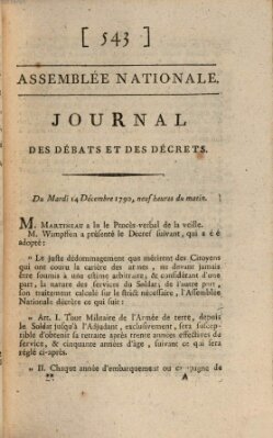 Journal des débats et des décrets Dienstag 14. Dezember 1790