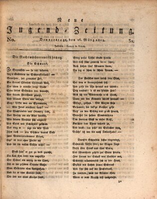 Neue Jugendzeitung (Bildungsblätter oder Zeitung für die Jugend) Donnerstag 16. März 1815