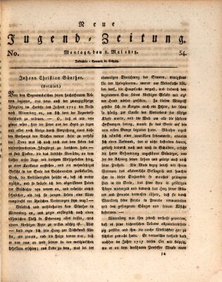 Neue Jugendzeitung (Bildungsblätter oder Zeitung für die Jugend) Montag 8. Mai 1815
