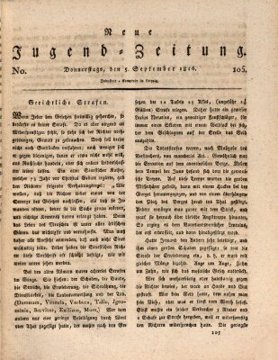 Neue Jugendzeitung (Bildungsblätter oder Zeitung für die Jugend) Donnerstag 5. September 1816