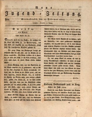 Neue Jugendzeitung (Bildungsblätter oder Zeitung für die Jugend) Samstag 15. Februar 1817