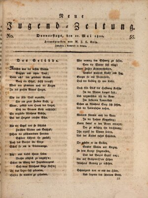 Neue Jugendzeitung (Bildungsblätter oder Zeitung für die Jugend) Donnerstag 11. Mai 1820