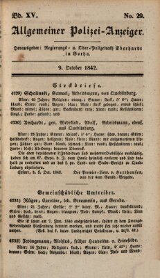 Allgemeiner Polizei-Anzeiger Sonntag 9. Oktober 1842