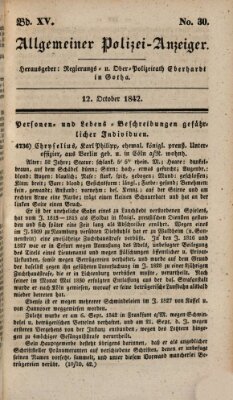 Allgemeiner Polizei-Anzeiger Mittwoch 12. Oktober 1842