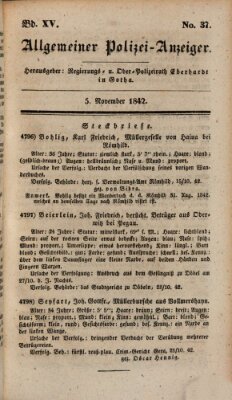 Allgemeiner Polizei-Anzeiger Samstag 5. November 1842