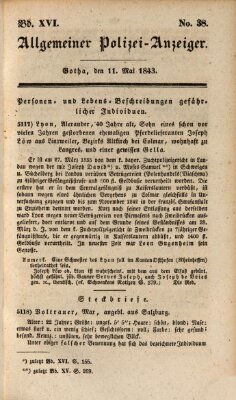 Allgemeiner Polizei-Anzeiger Donnerstag 11. Mai 1843