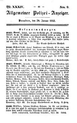 Allgemeiner Polizei-Anzeiger Mittwoch 28. Januar 1852