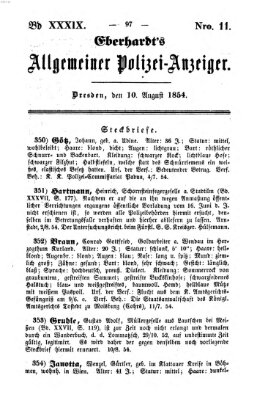 Eberhardt's allgemeiner Polizei-Anzeiger (Allgemeiner Polizei-Anzeiger) Donnerstag 10. August 1854