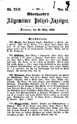 Eberhardt's allgemeiner Polizei-Anzeiger (Allgemeiner Polizei-Anzeiger) Freitag 28. März 1856