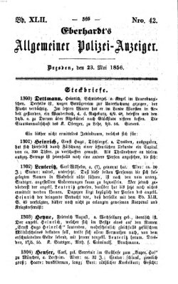 Eberhardt's allgemeiner Polizei-Anzeiger (Allgemeiner Polizei-Anzeiger) Freitag 23. Mai 1856