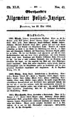 Eberhardt's allgemeiner Polizei-Anzeiger (Allgemeiner Polizei-Anzeiger) Donnerstag 29. Mai 1856