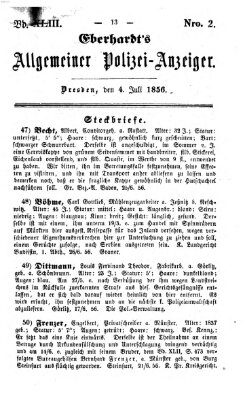 Eberhardt's allgemeiner Polizei-Anzeiger (Allgemeiner Polizei-Anzeiger) Freitag 4. Juli 1856