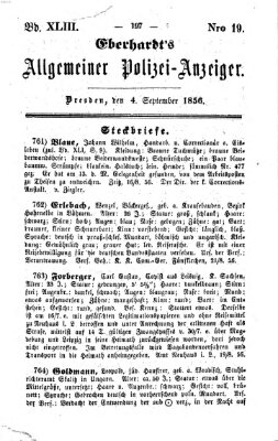 Eberhardt's allgemeiner Polizei-Anzeiger (Allgemeiner Polizei-Anzeiger) Donnerstag 4. September 1856