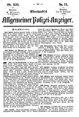 Eberhardt's allgemeiner Polizei-Anzeiger (Allgemeiner Polizei-Anzeiger) Dienstag 9. Februar 1858