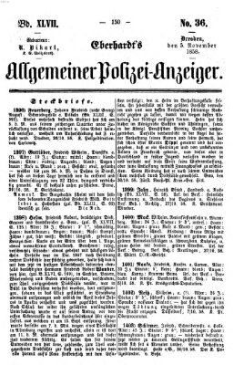 Eberhardt's allgemeiner Polizei-Anzeiger (Allgemeiner Polizei-Anzeiger) Freitag 5. November 1858