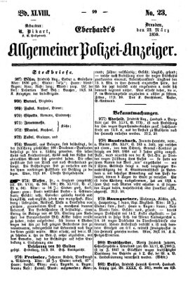 Eberhardt's allgemeiner Polizei-Anzeiger (Allgemeiner Polizei-Anzeiger) Dienstag 22. März 1859